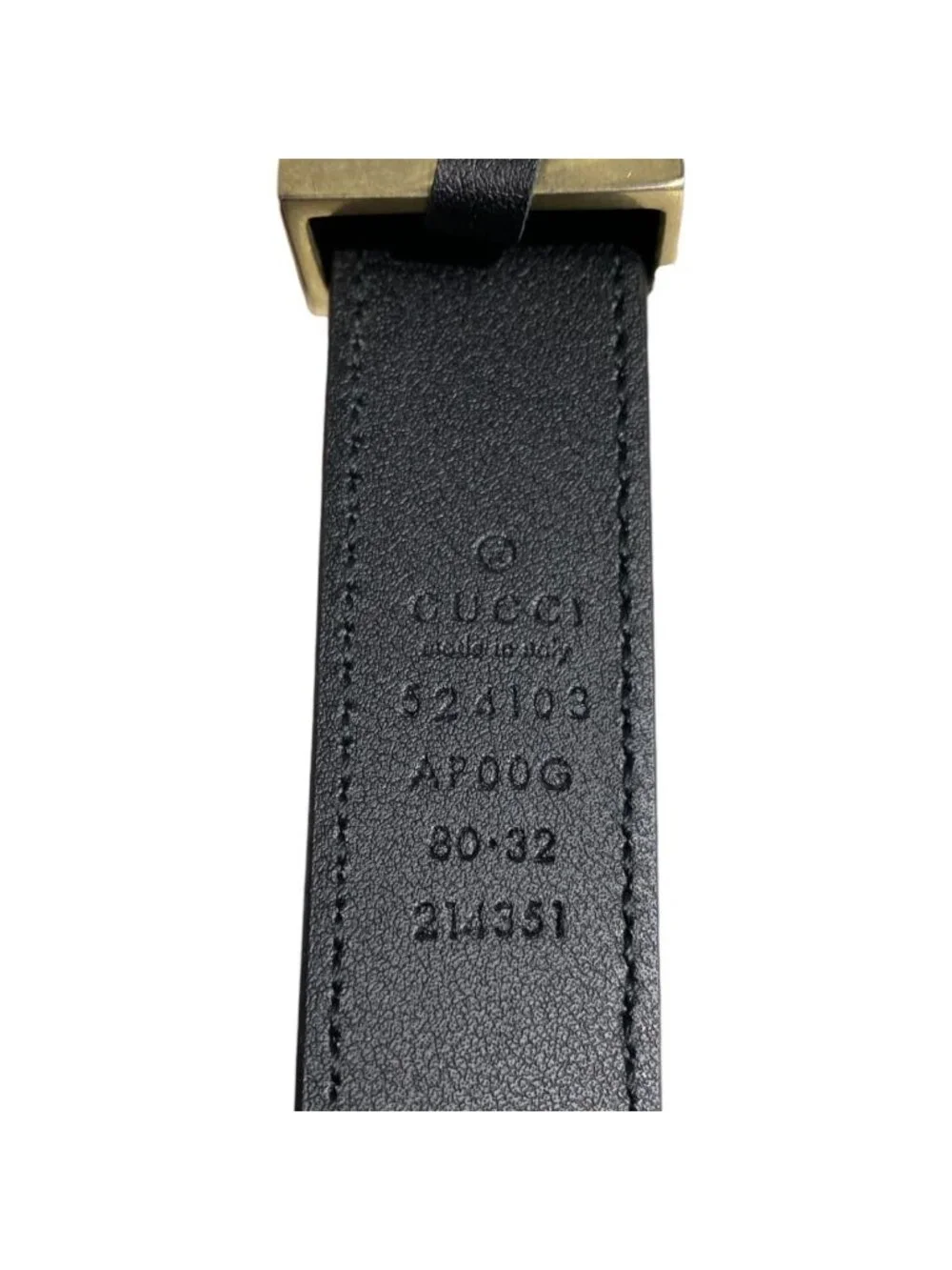 Gucci Belt GG Marmont Torchon Leather Black